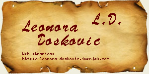 Leonora Dosković vizit kartica